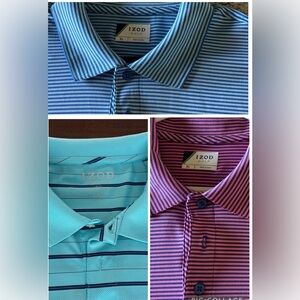3!! Izod Striped Polo Shirts